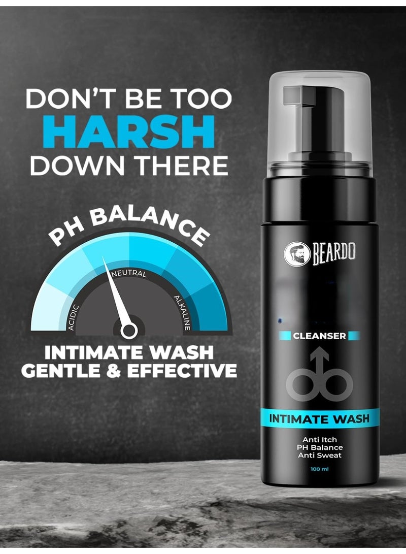 Beardo Intimate Wash For Men, 100ml | Prevent Odour, Itch, Sweating | No Dryness No Irritation | PH Balance Intimate Foaming Cleanser For Men - Image 2